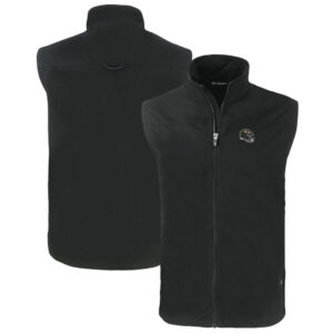 Men's Cutter & Buck  Black Baltimore Ravens Helmet Big & Tall Charter Eco Full-Zip Vest