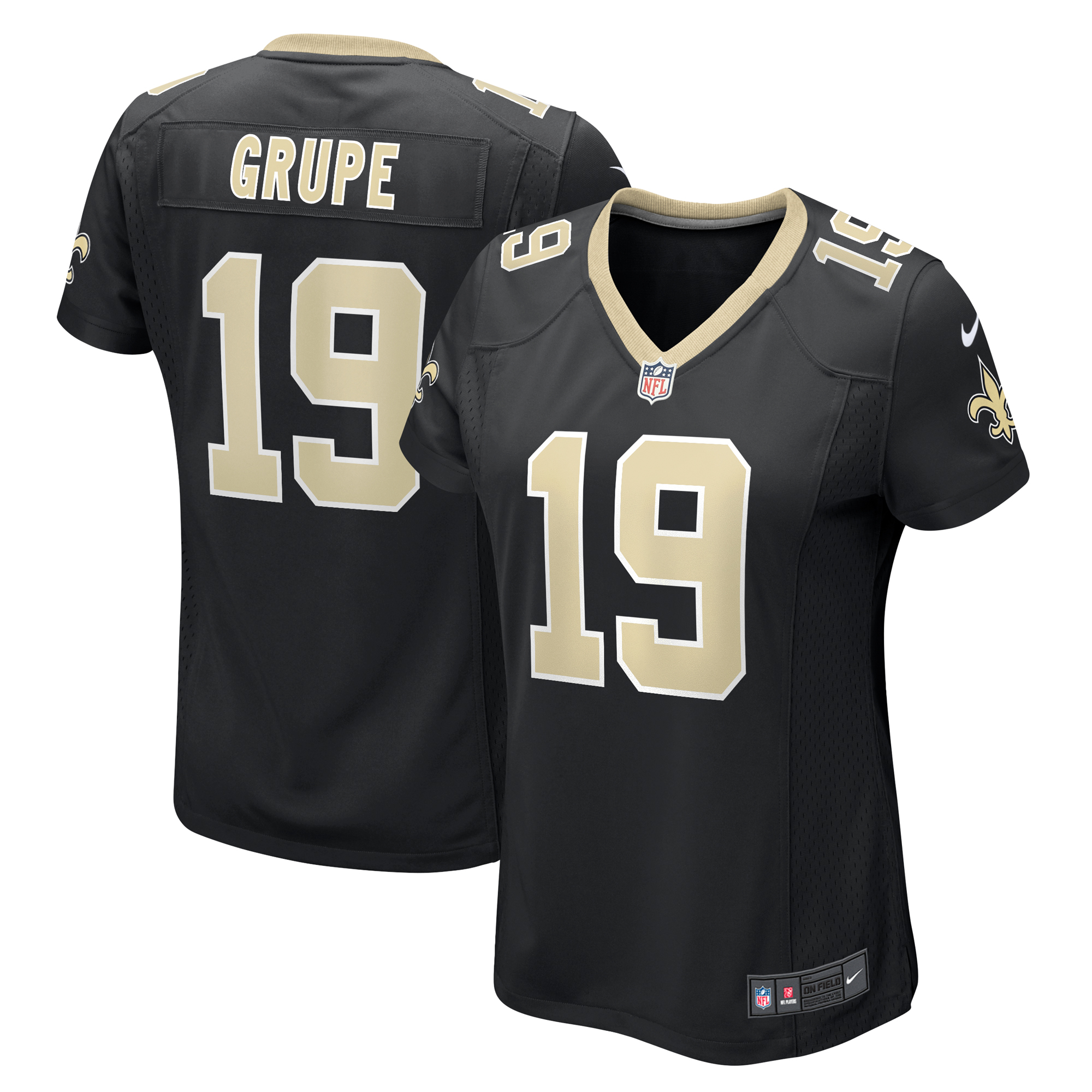 Women's Nike Blake Grupe Black New Orleans Saints Team Game Jersey