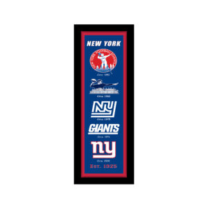 New York Giants 12" x 36" Logo Heritage Framed Banner