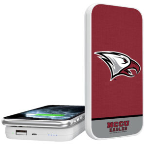 Keyscaper White North Carolina Central Eagles 5000mAh Wireless Power Bank