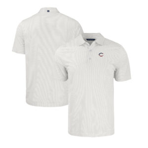 Men's Cutter & Buck  White/Gray Cincinnati Reds Stars & Stripes Big & Tall Pike Eco Symmetry Print Stretch Recycled Polo