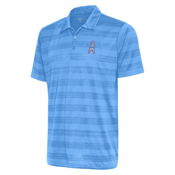 Men's Antigua Powder Blue Houston Oilers Throwback Logo Compass Polo