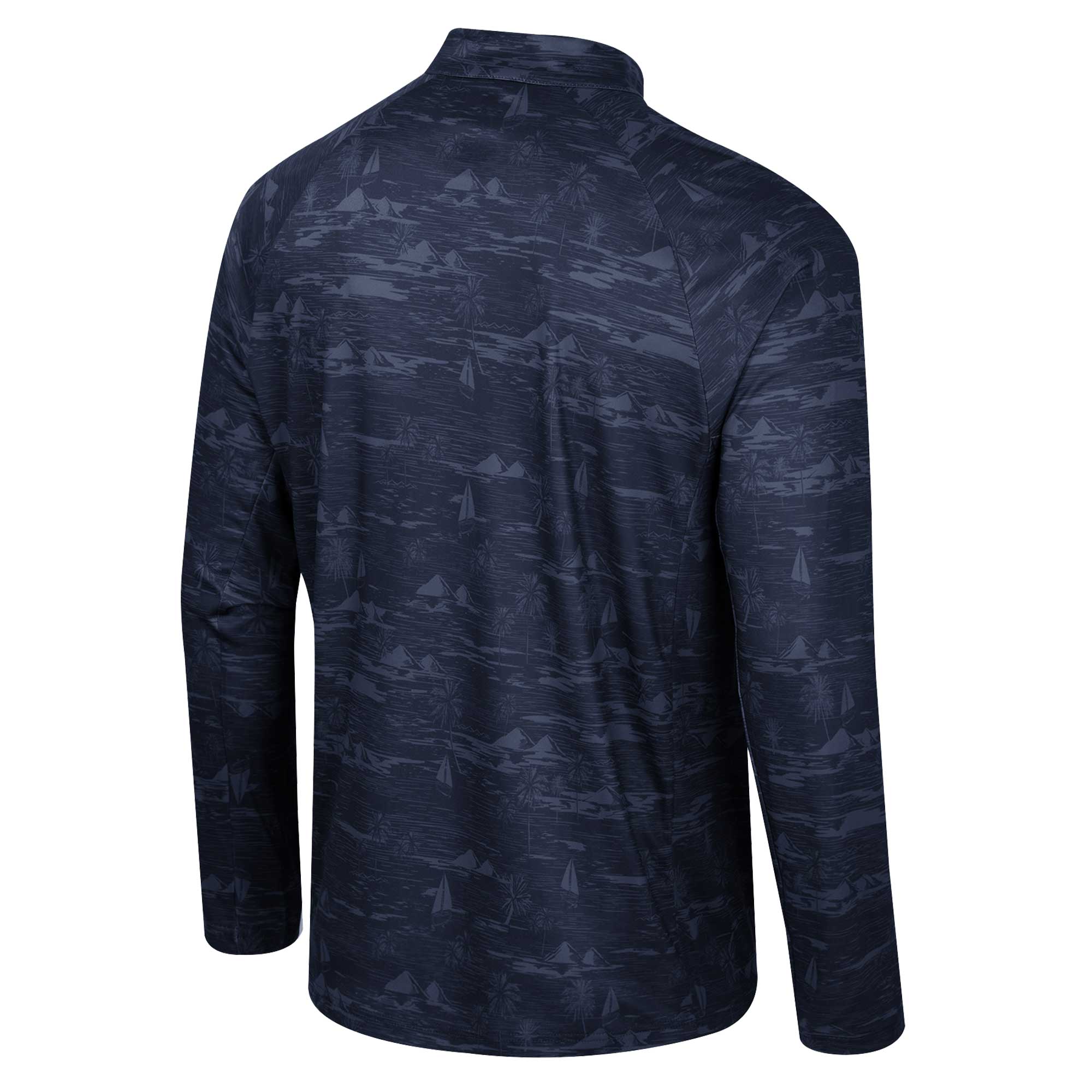Men's Colosseum Navy Auburn Tigers Carson Raglan Quarter-Zip Jacket - Image 7