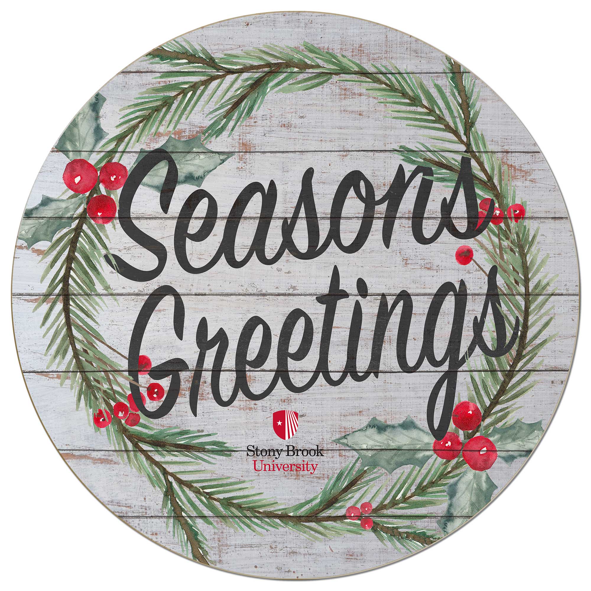 Stony Brook Seawolves 20'' x 20'' Season's Greetings Circle - Image 4