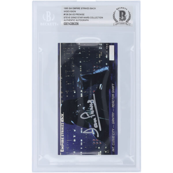 David Prowse Star Wars Autographed 1995 Topps The Empire Strikes Back Widevision Darth Vader #126 BAS Authenticated Card