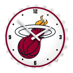 Miami Heat 18.5" Bottle Cap Lighted Wall Clock