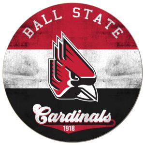Ball State Cardinals 20'' x 20'' Retro Logo Circle Sign