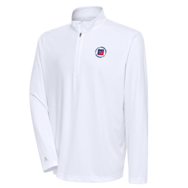 Men's 2024 U.S. Senior Open Antigua White Tribute Quarter-Zip Lightweight Pullover Top