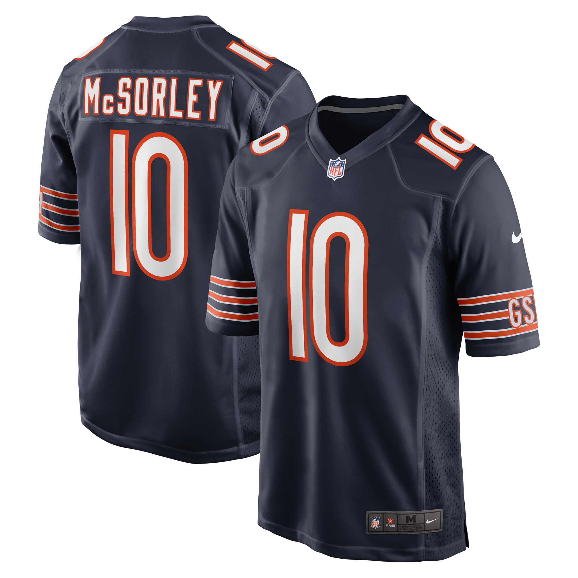 Men's Nike Trace McSorley Navy Chicago Bears Team Game Jersey