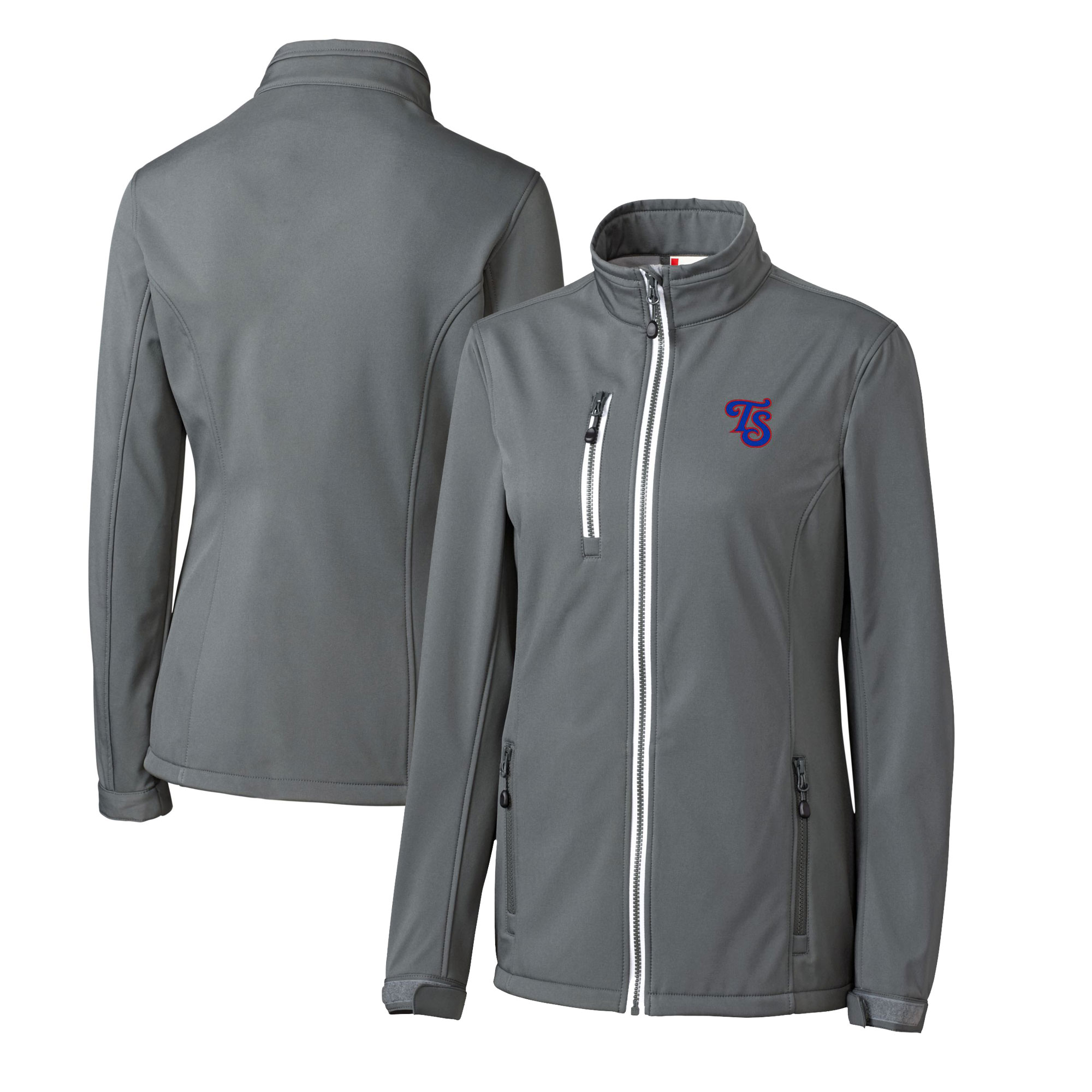 Women's Cutter & Buck Steel Tennessee Smokies Clique Telemark Eco Stretch Softshell Full-Zip Jacket