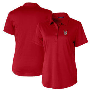 Women's  Cutter & Buck  Red Birmingham Barons Prospect Textured Stretch Polo