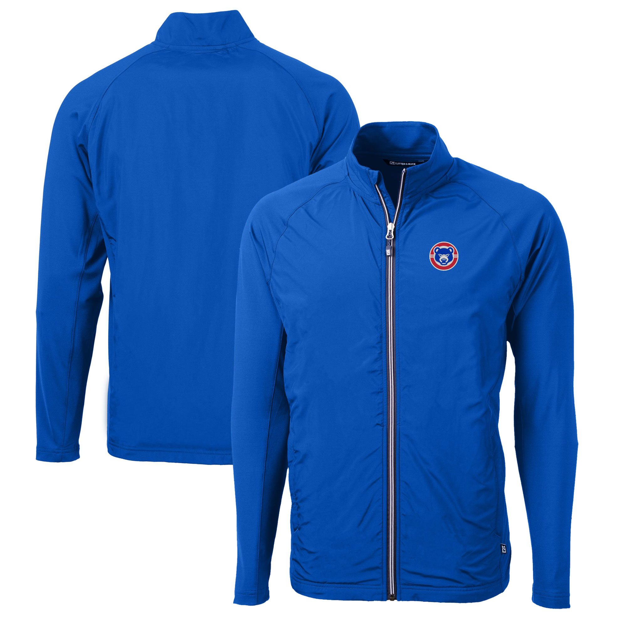 Men's Cutter & Buck Blue South Bend Cubs Adapt Eco Knit Hybrid Recycled Full-Zip Jacket - Image 2