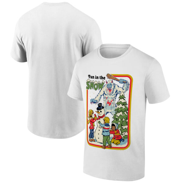 Men's Ripple Junction Steven Rhodes White Fun in the Snow Holiday Graphic T-Shirt