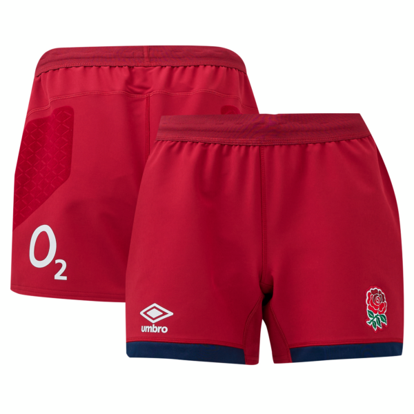 England Rugby Alternate Replica Shorts 2024/25 - Red - Mens
