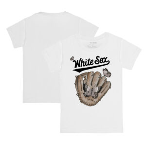 Toddler Tiny Turnip White Chicago White Sox Butterfly Glove T-Shirt