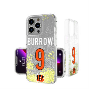 Keyscaper Joe Burrow Cincinnati Bengals iPhone Glitter Phone Case