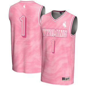 Youth GameDay Greats #1 Pink Wyoming Cowboys Lightweight Basketball Fashion Jersey