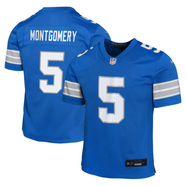 Youth Nike David Montgomery Blue Detroit Lions Team Player Game Jersey