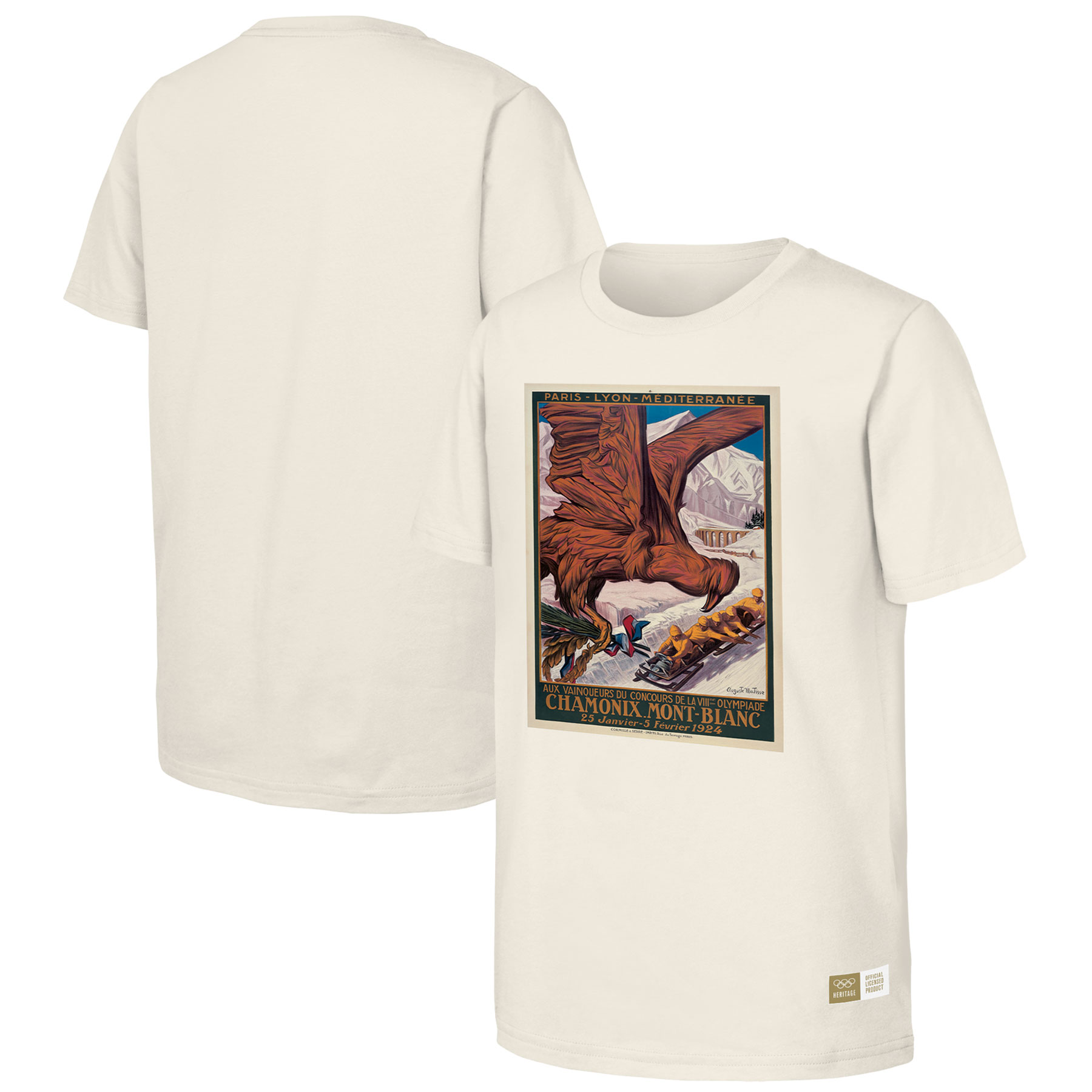 Men's Natural 1924 Chamonix Games Olympic Heritage T-Shirt - Image 8