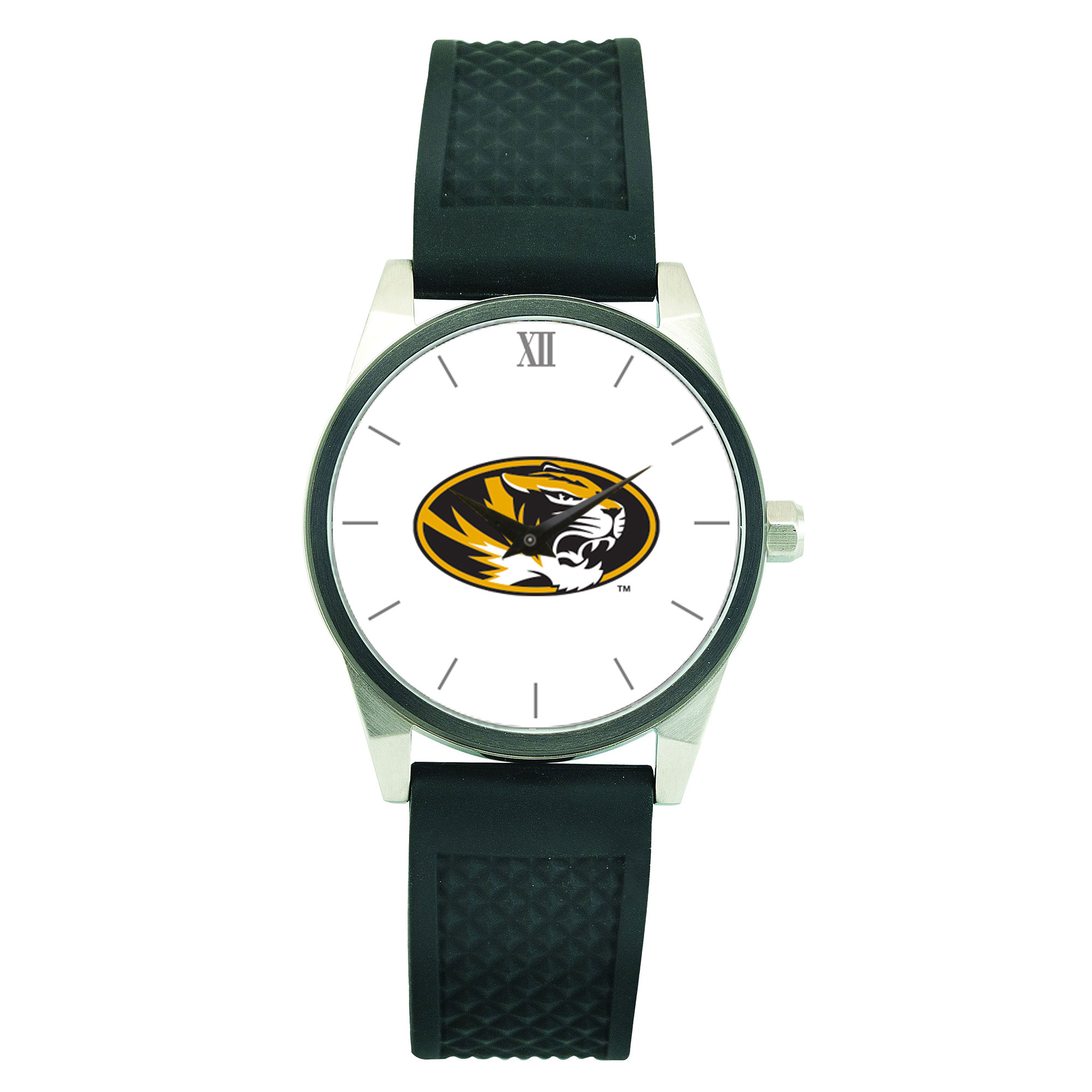 Men's Black Missouri Tigers Silicone Strap Wristwatch