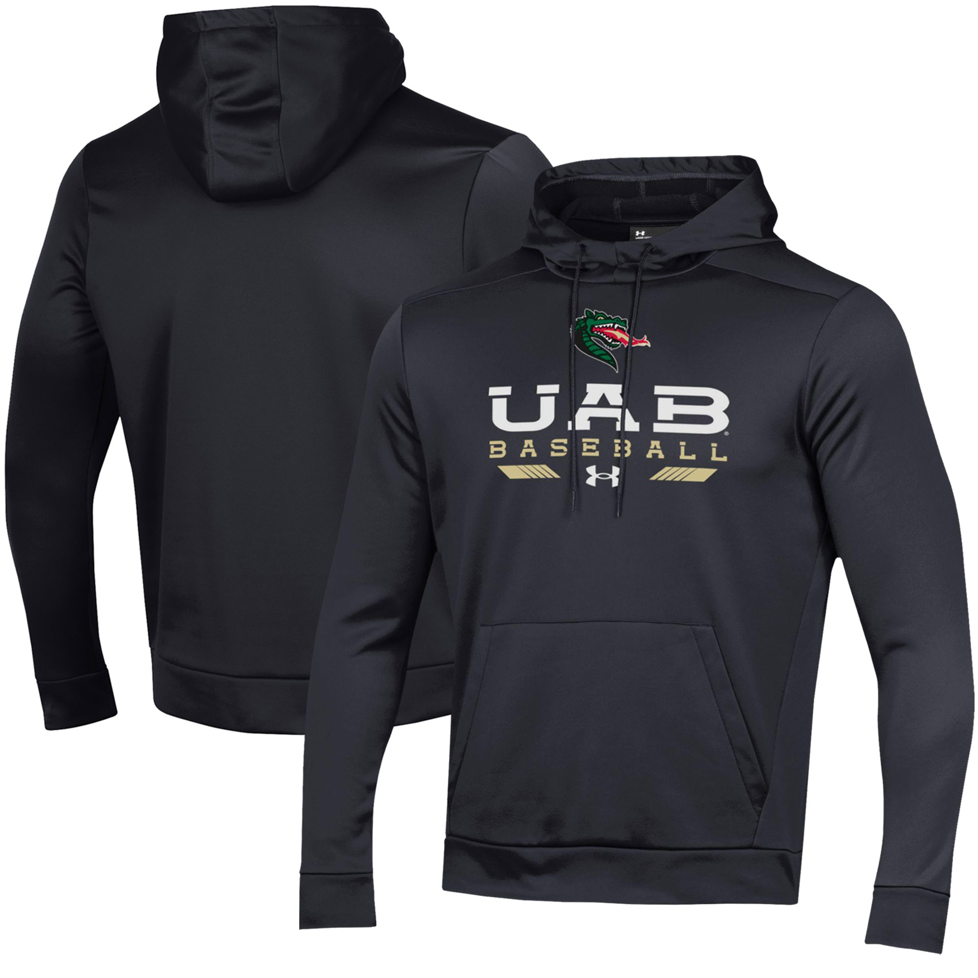Men's Under Armour Black UAB Blazers Baseball Pullover Hoodie