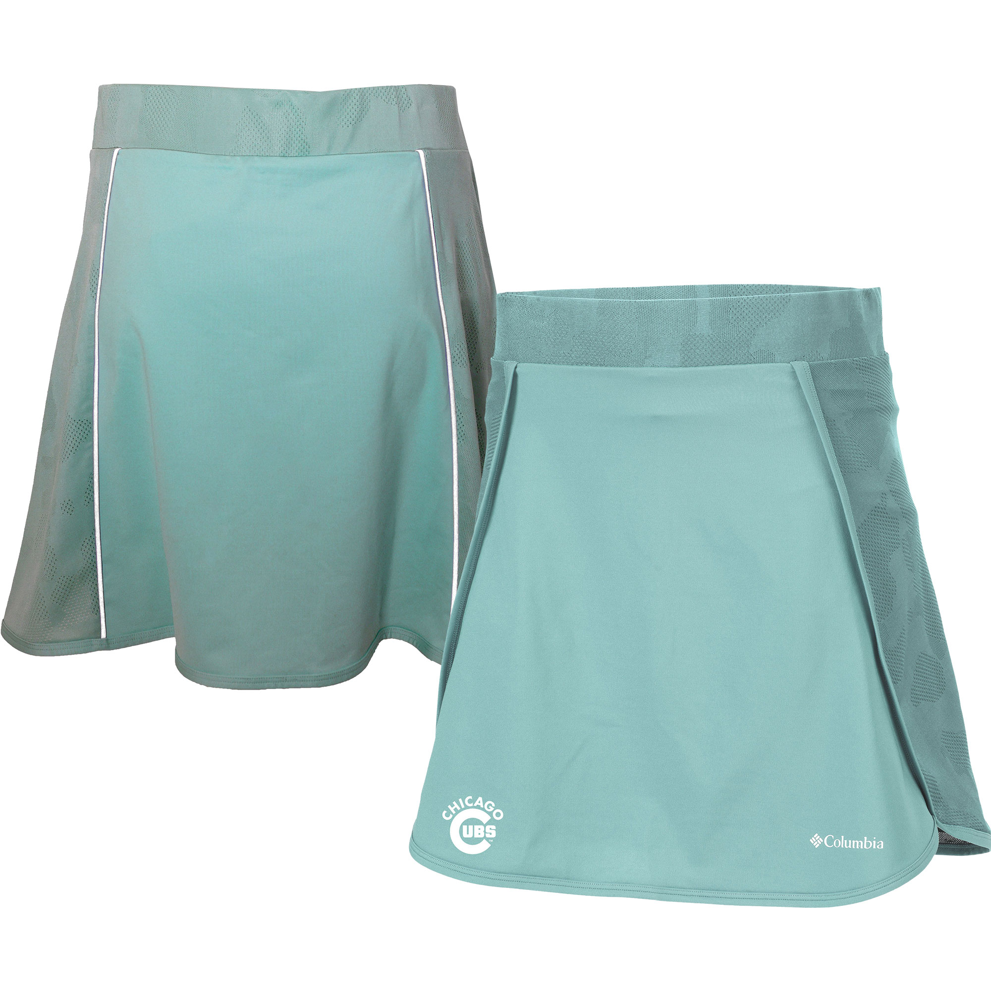 Women's Columbia Teal Chicago Cubs Omni-Wick Up Next Golf Skort - Image 2