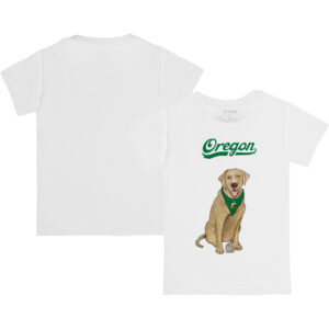 Toddler Tiny Turnip White Oregon Ducks Yellow Lab  T-Shirt