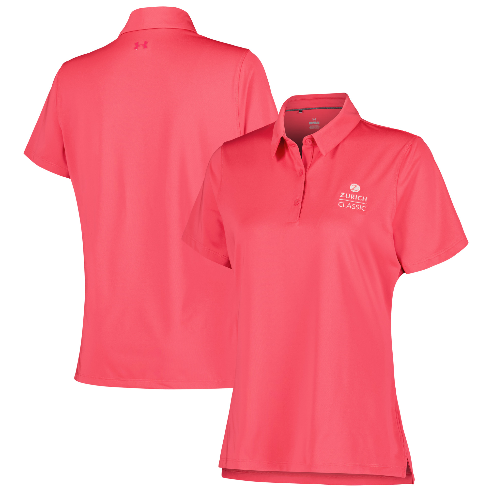 Women's Under Armour Pink The Zurich Classic Tee To Green Polo - Image 9