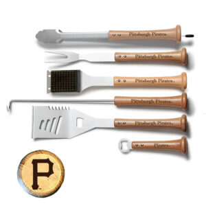 Baseball BBQ Pittsburgh Pirates 6-Piece BBQ Tools Grill Set