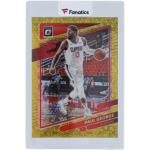 Paul George LA Clippers 2021-22 Panini Donruss Optic Fast Break Gold Prizm #10 #6/10 Card
