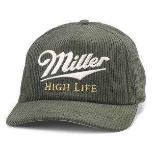 Men's American Needle Green Miller High Life Balsam Wide Whale Corduroy Adjustable Hat