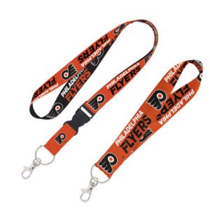 WinCraft Philadelphia Flyers 2-Pack Lanyard with Detachable Buckle & Key Strap Set