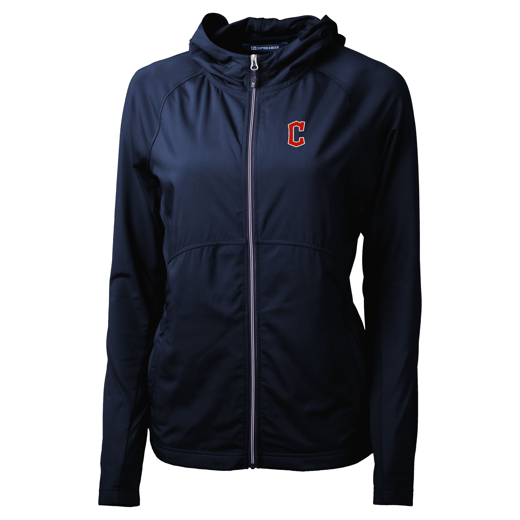 Women's Cutter & Buck Navy Cleveland Guardians Adapt Eco Knit Hybrid Recycled Full-Zip Hoodie - Image 3