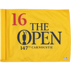 147th Open Championship Event-Used #16 Yellow Pin Flag from Round 3 on July 21, 2018