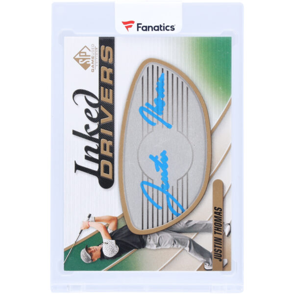 Justin Thomas PGA Tour Autographed 2022 Upper Deck SP Game Used Inked Drivers #ID-JT Card