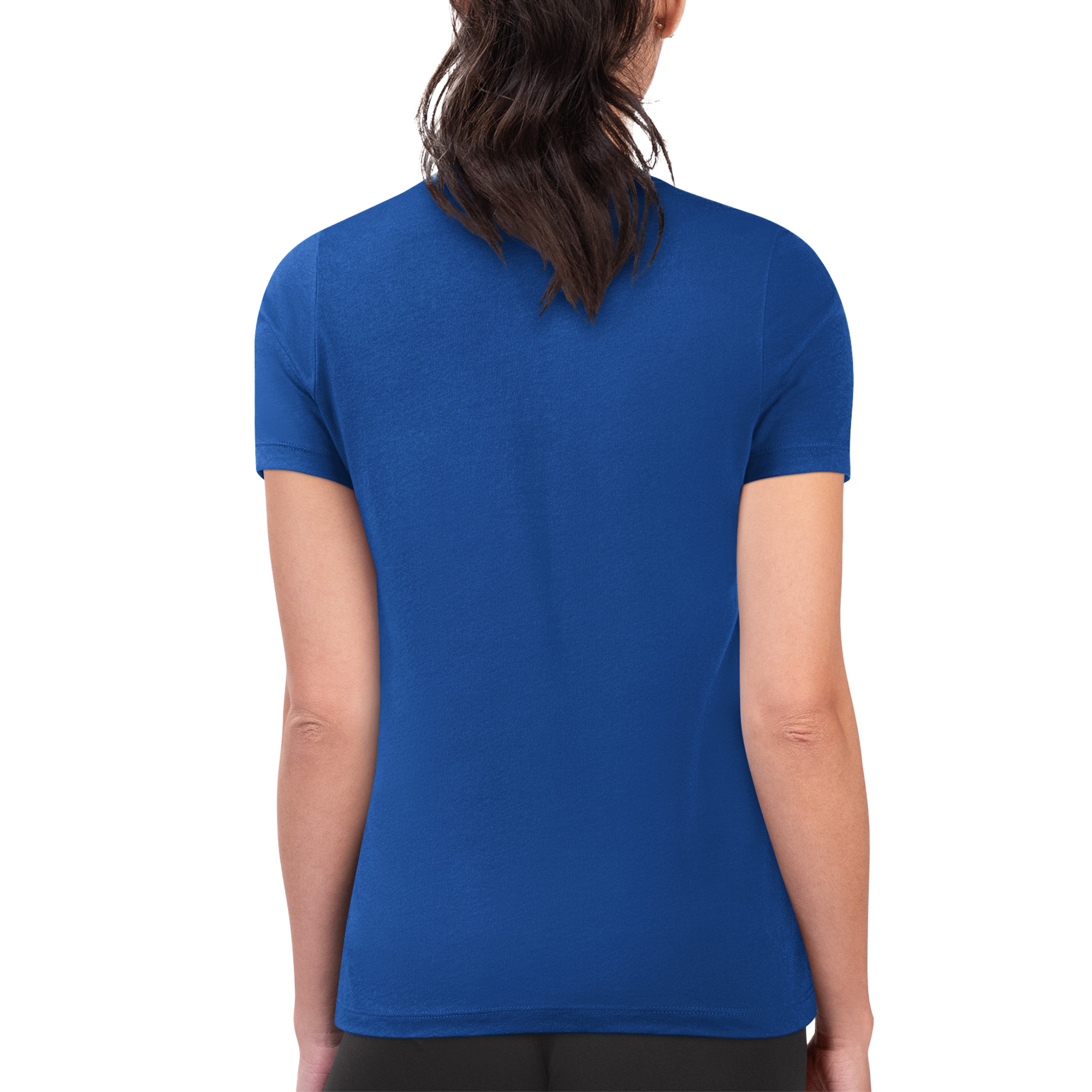 Women's G-III 4Her by Carl Banks Royal Los Angeles Dodgers Flowers Graphic Fitted T-Shirt - Image 5