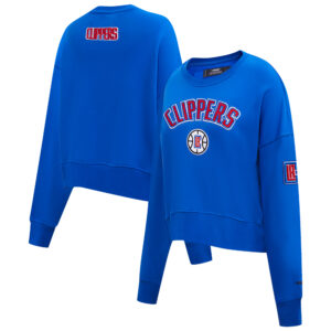 Women's Pro Standard Royal LA Clippers Classic Fleece Pullover Sweatshirt