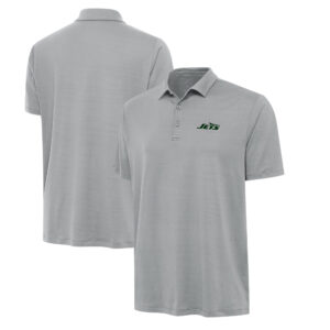 Men's Antigua  Gray New York Jets Reprocess Polo