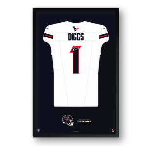 Stefon Diggs Houston Texans Framed 27" x 39" Jersey Art Print