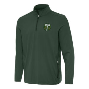 Men's Antigua Forest Green Portland Timbers Perilous Quarter-Zip Pullover Top