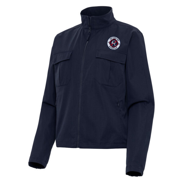 Women's Antigua Navy New England Revolution Even Par Full-Zip Jacket