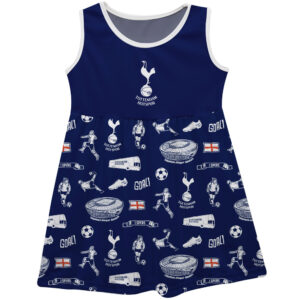 Girls Toddler Vive La Fete  Navy Tottenham Hotspur Impressions Artwork Tank Top Dress