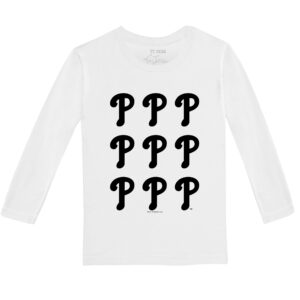 Infant Tiny Turnip White Philadelphia Phillies Logo Grid Long Sleeve T-Shirt T-Shirt