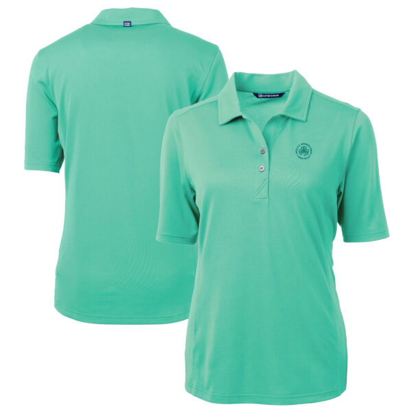 Women's 2025 U.S. Women's Open Cutter & Buck Mint Virtue Eco Pique Recycled DryTec Polo