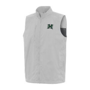 Men's Antigua  Heather Gray Hawaii Rainbow Warriors Brisk Full-Zip Vest