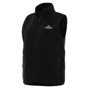 Women's Antigua  Black Gonzaga Bulldogs Nostalgic Full-Zip Vest