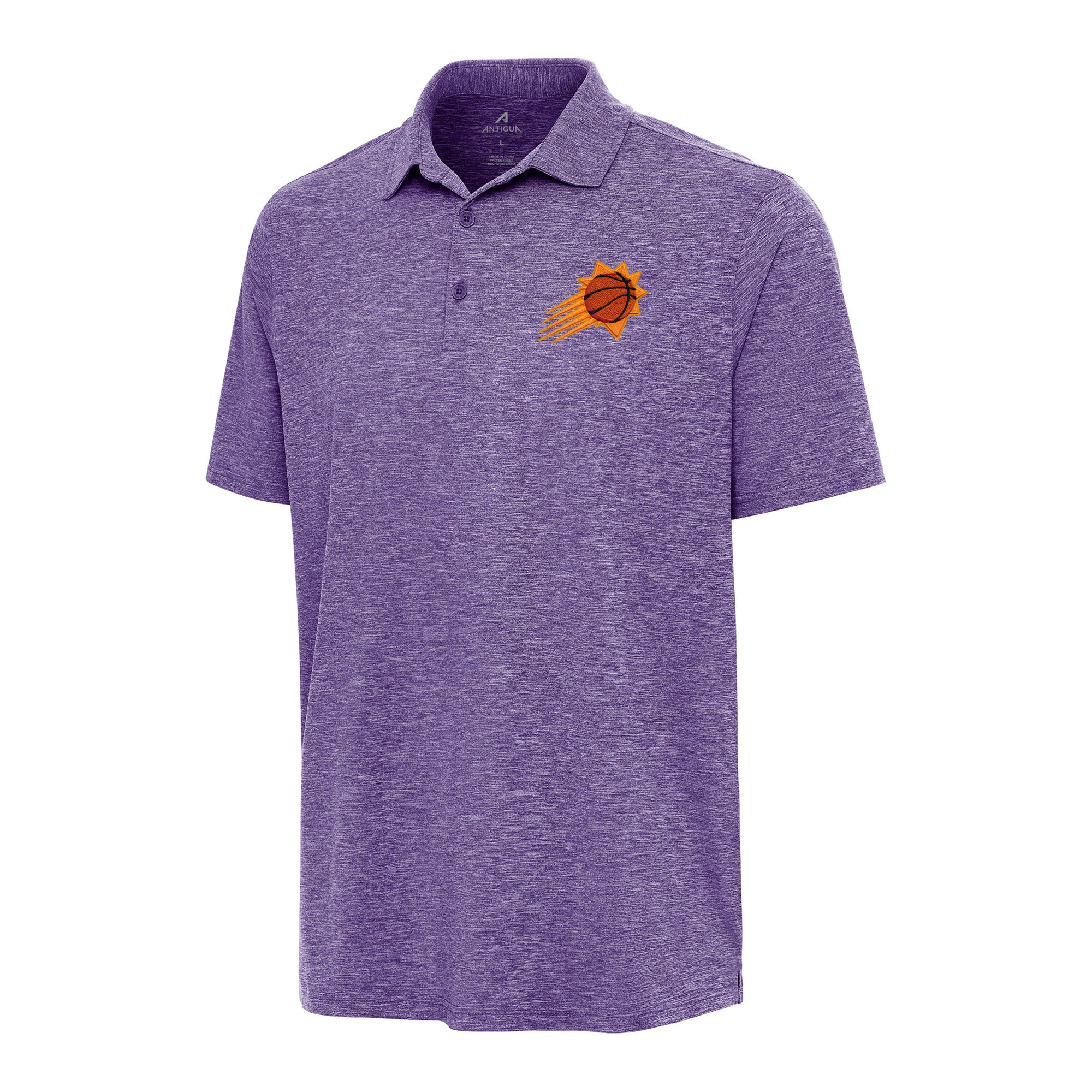 Men's Antigua Heather Purple Phoenix Suns Par 3 Polo