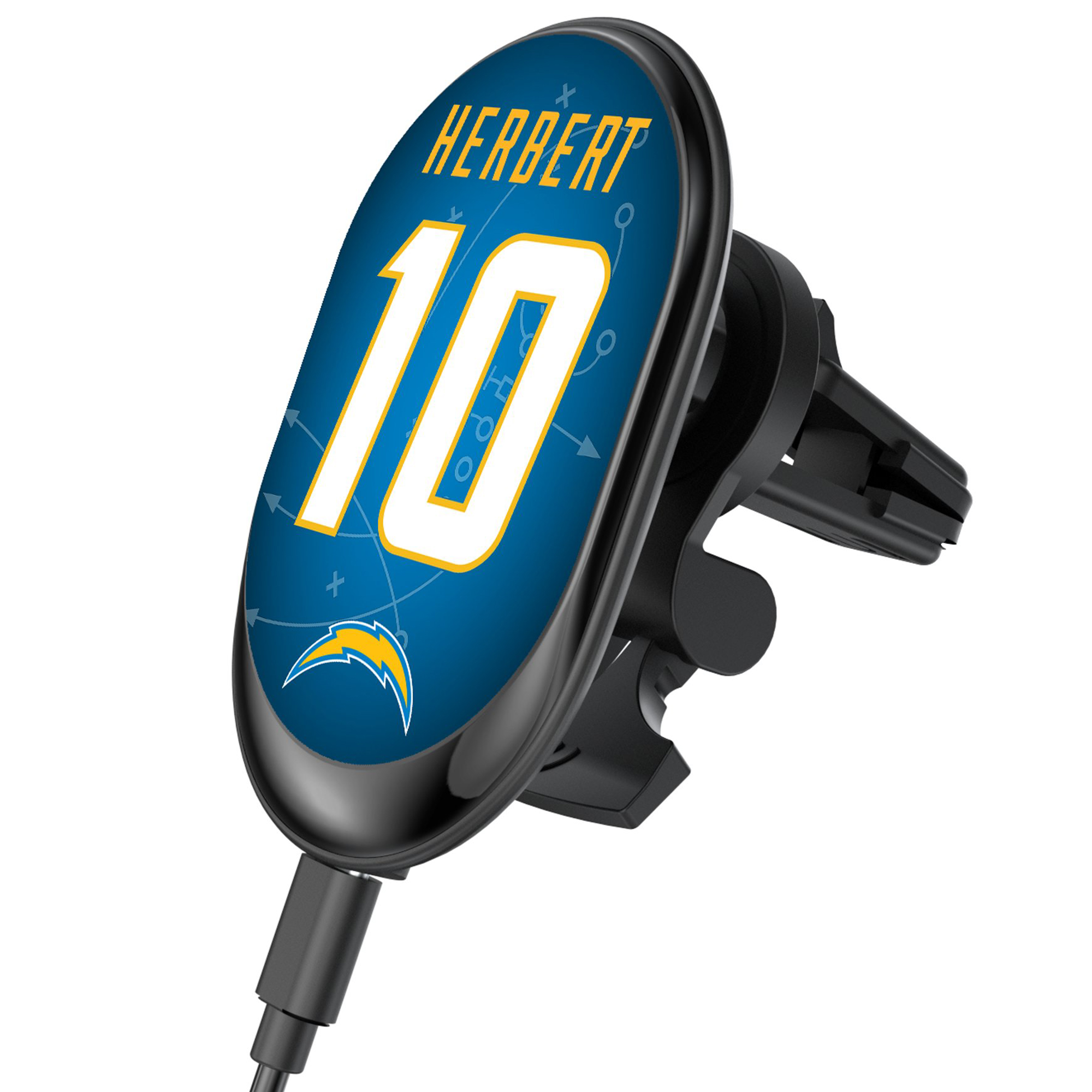 Keyscaper Justin Herbert Los Angeles Chargers Wireless Magnetic Car Charger