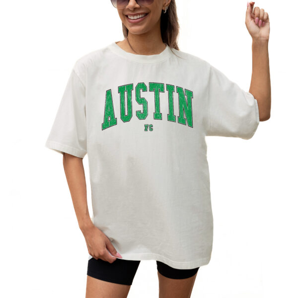 Women's Gameday Couture  Cream Austin FC Goal Line Oversized T-Shirt