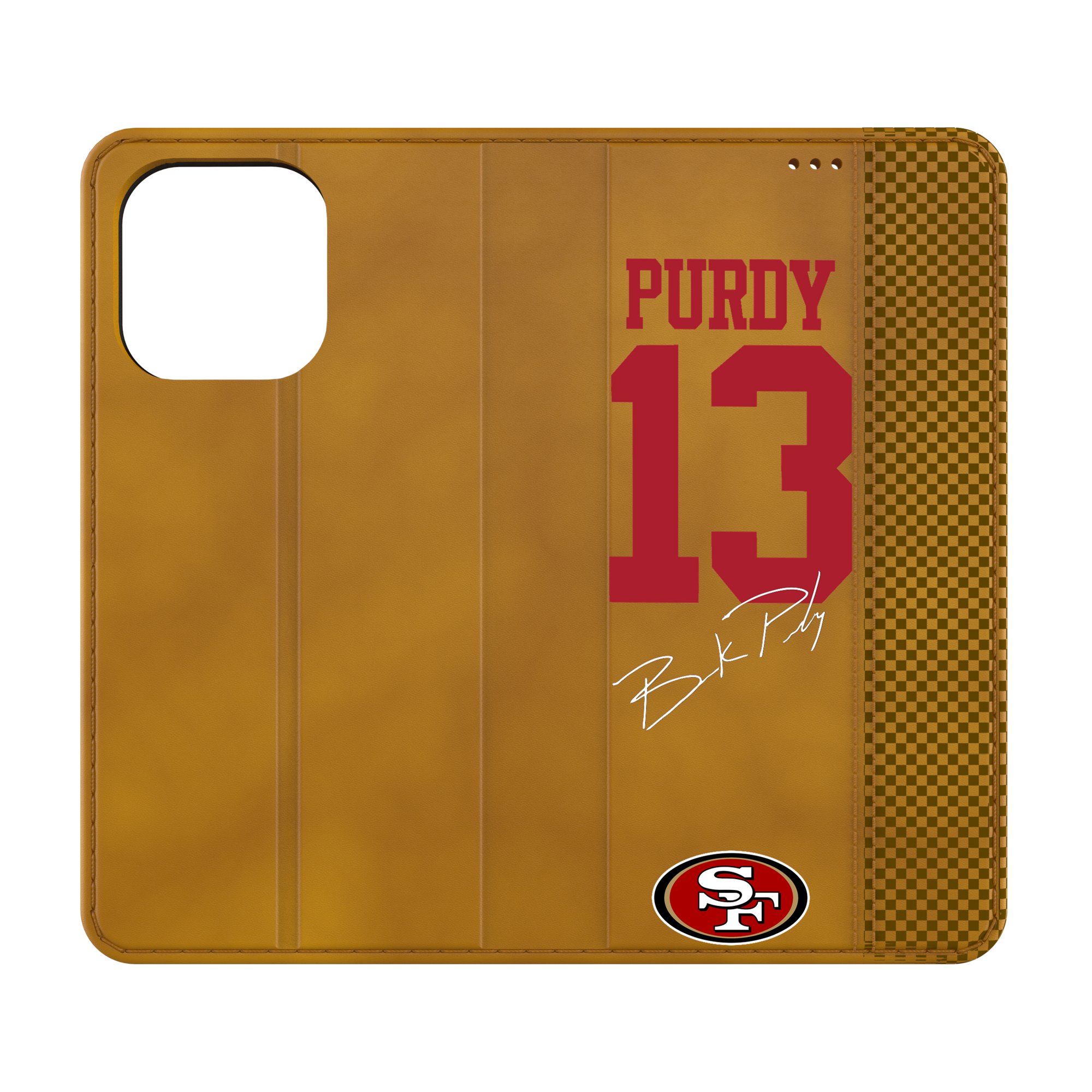 Keyscaper Brock Purdy Brown San Francisco 49ers Folio iPhone Case